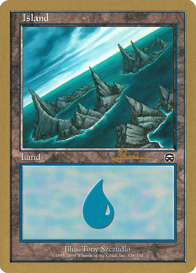 Island (ar338) (Antoine Ruel) [World Championship Decks 2001] | Mega City Incorporated