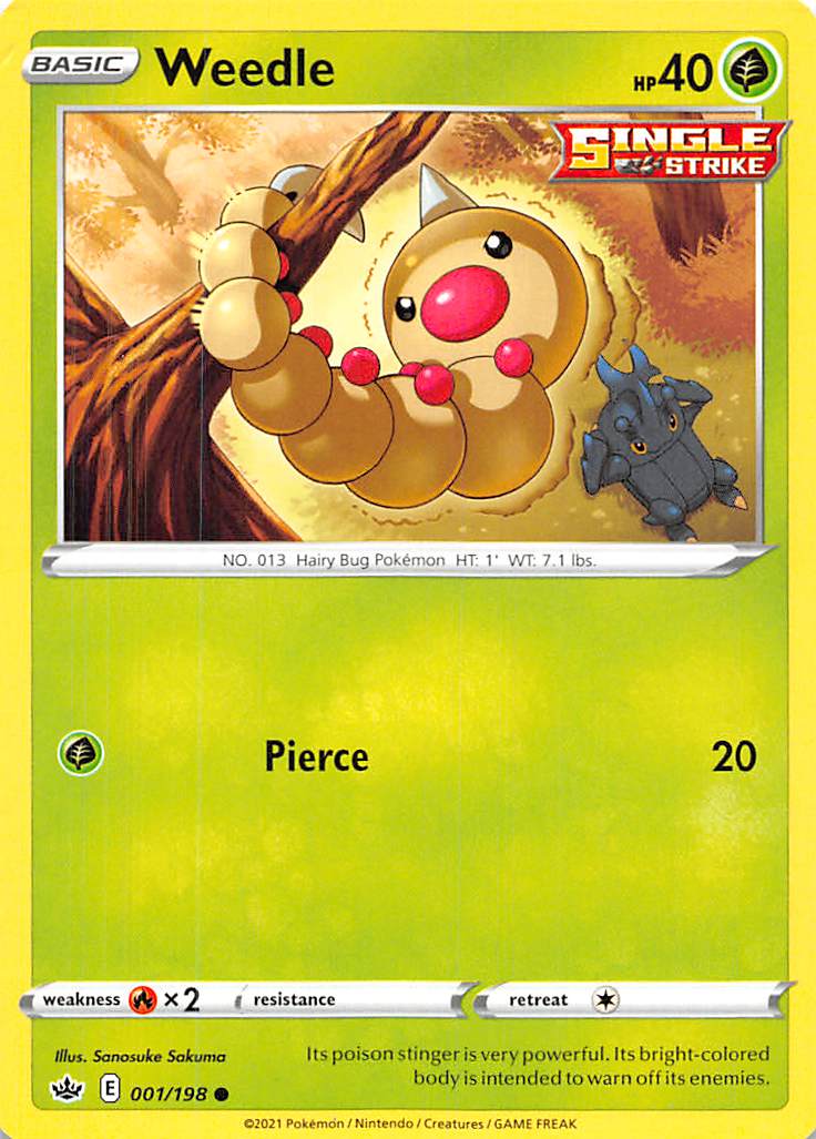 Weedle (001/198) [Sword & Shield: Chilling Reign] | Mega City Incorporated