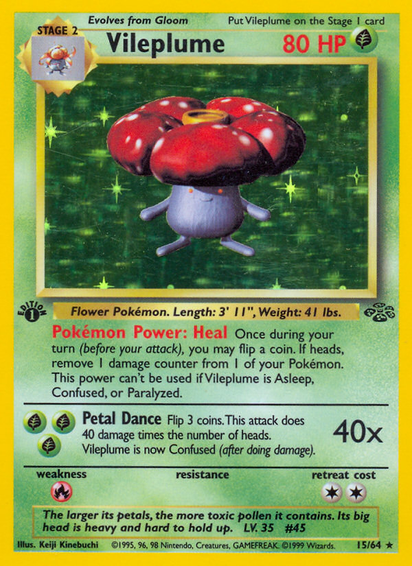 Vileplume (15/64) [Jungle 1st Edition] | Mega City Incorporated