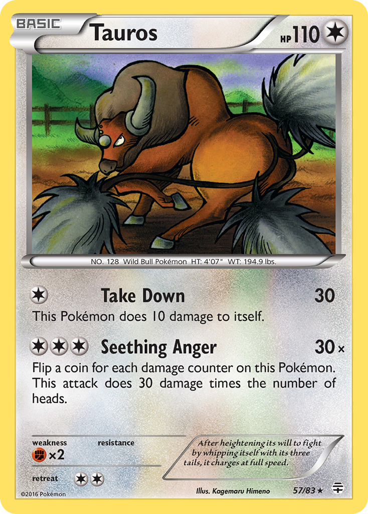 Tauros (57/83) [XY: Generations] | Mega City Incorporated