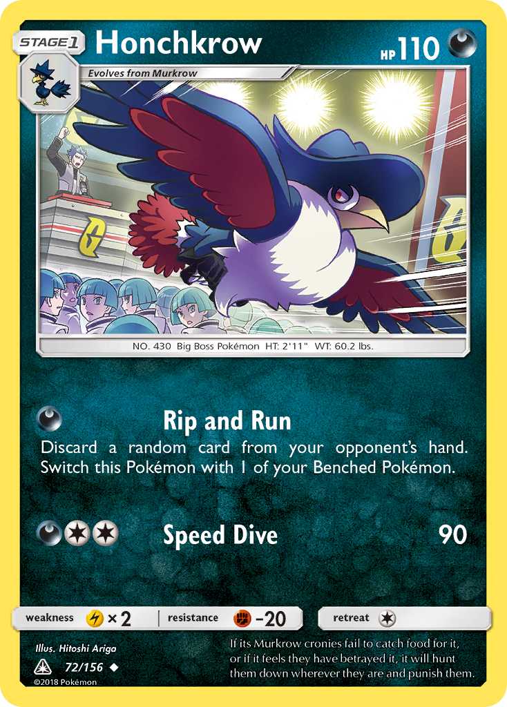 Honchkrow (72/156) [Sun & Moon: Ultra Prism] | Mega City Incorporated