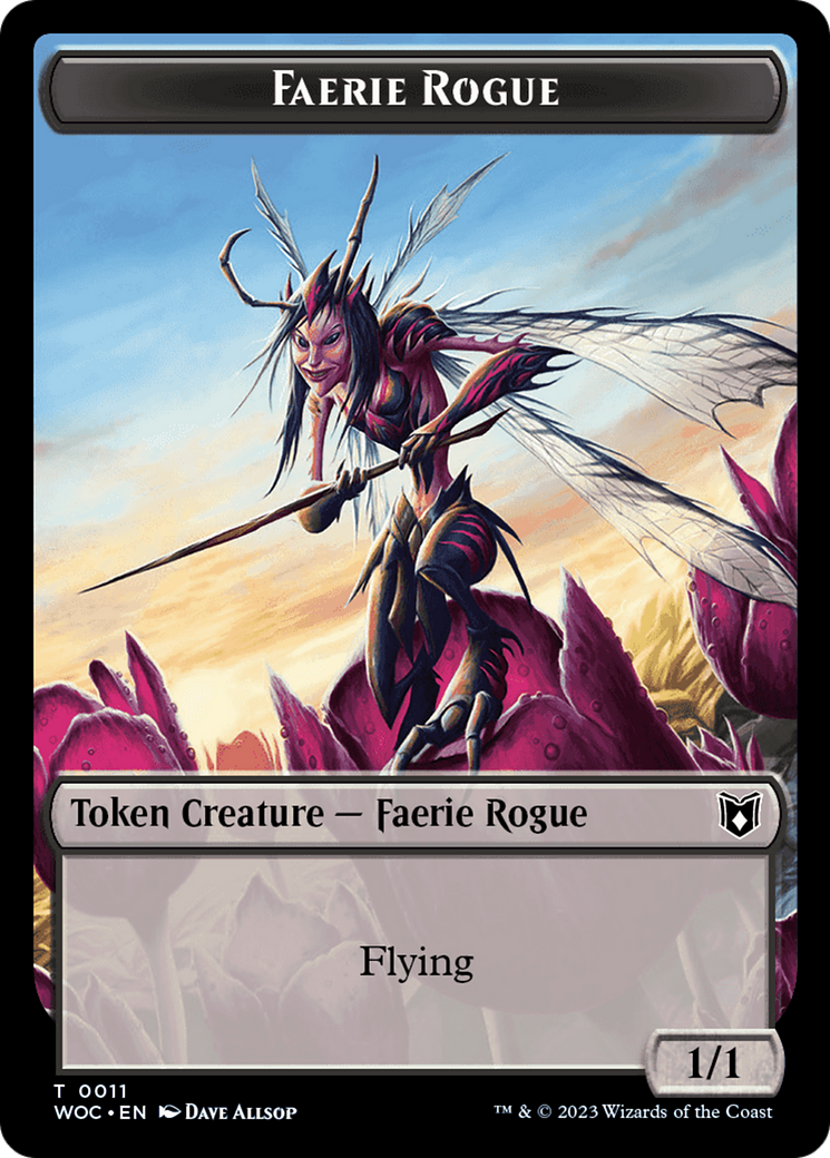 Faerie Rogue // Pirate (0011) Double-Sided Token [Wilds of Eldraine Commander Tokens] | Mega City Incorporated