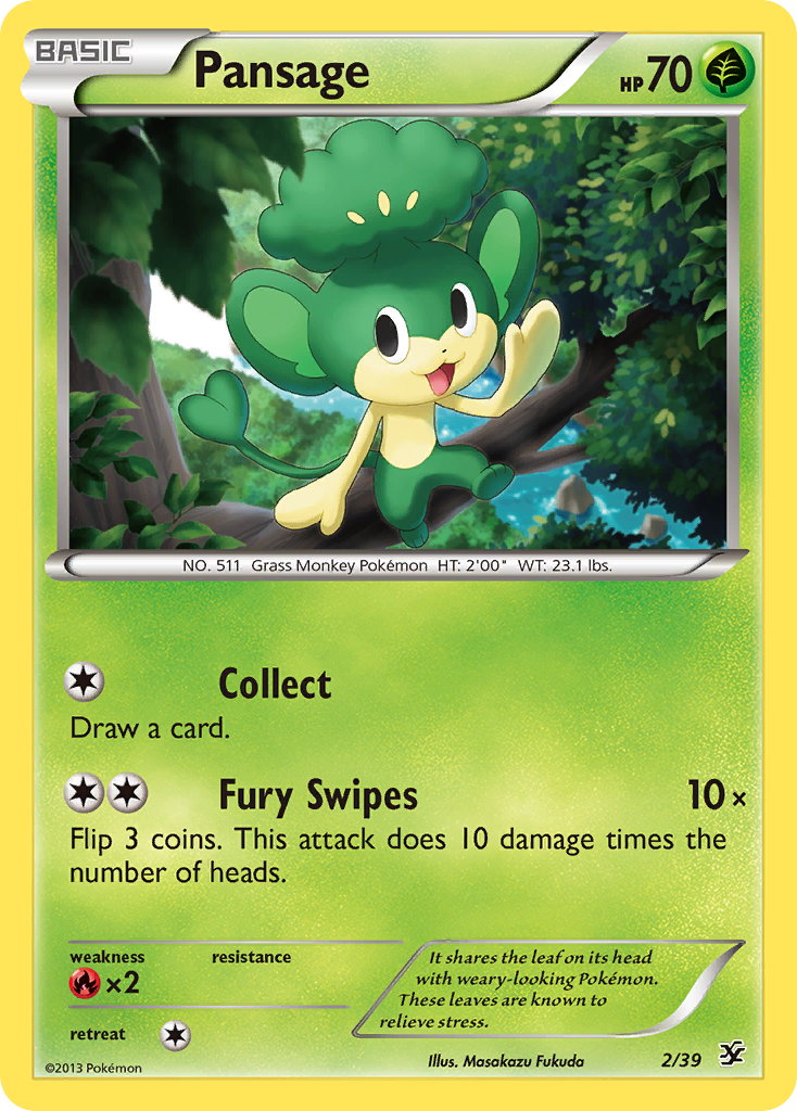 Pansage (2/39) [XY: Kalos Starter Set] | Mega City Incorporated