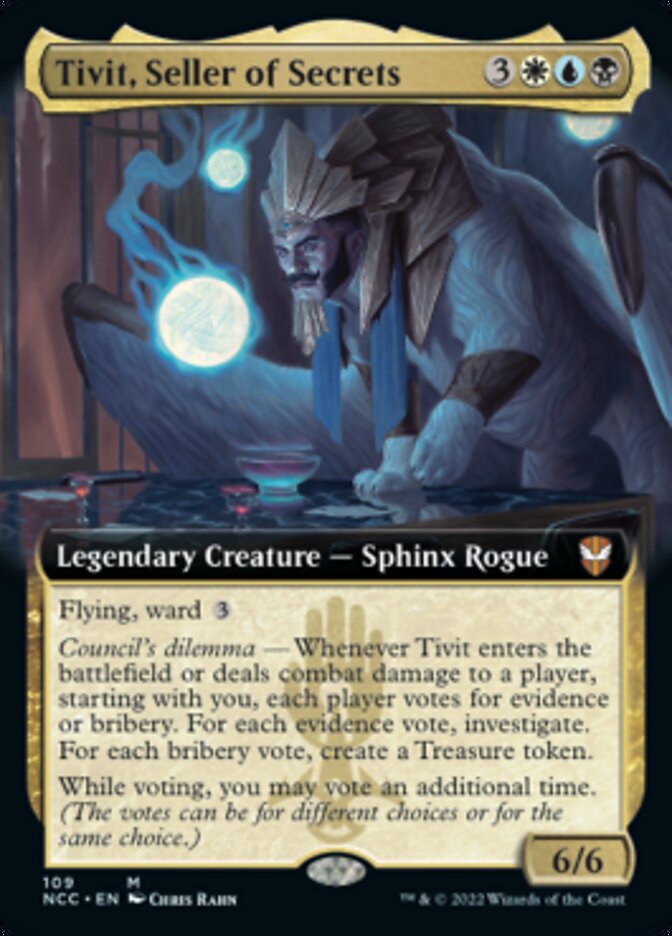 Tivit, Seller of Secrets (Extended Art) [Streets of New Capenna Commander] | Mega City Incorporated