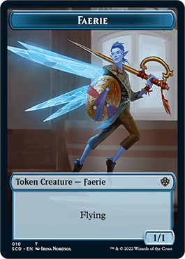 Cat Bird // Faerie Double-Sided Token [Starter Commander Decks] | Mega City Incorporated