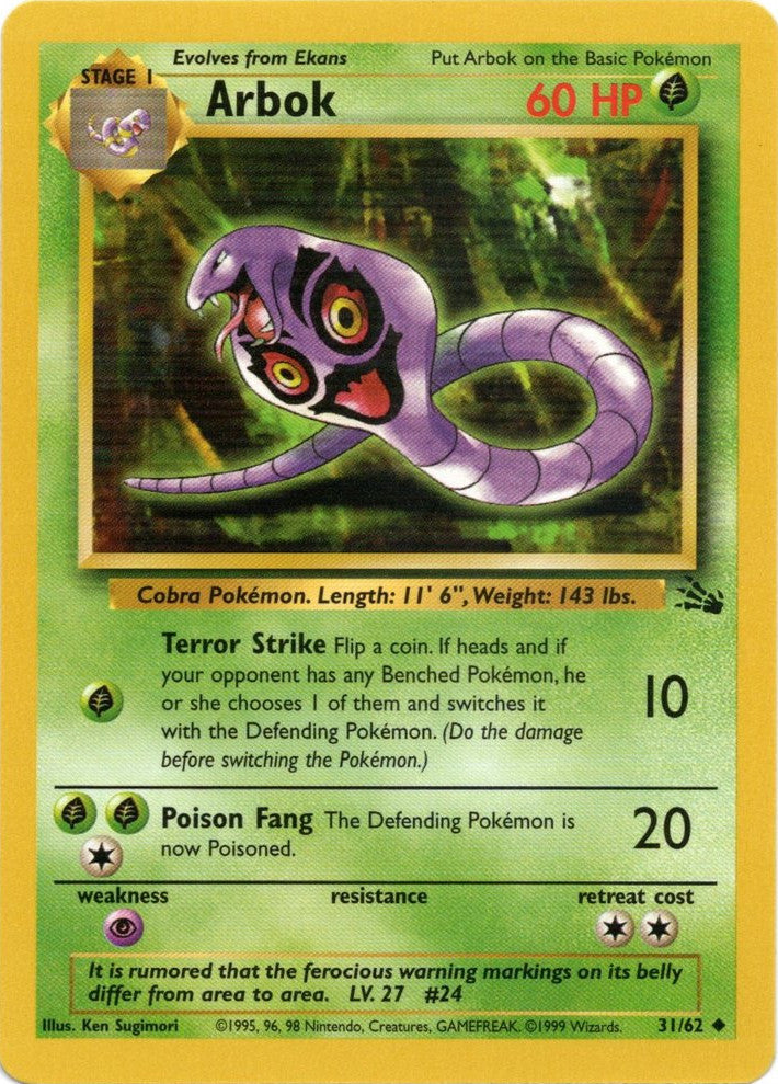 Arbok (31/62) [Fossil Unlimited] | Mega City Incorporated