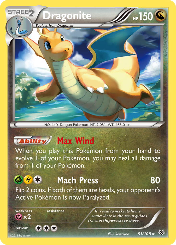 Dragonite (51/108) [XY: Roaring Skies] | Mega City Incorporated