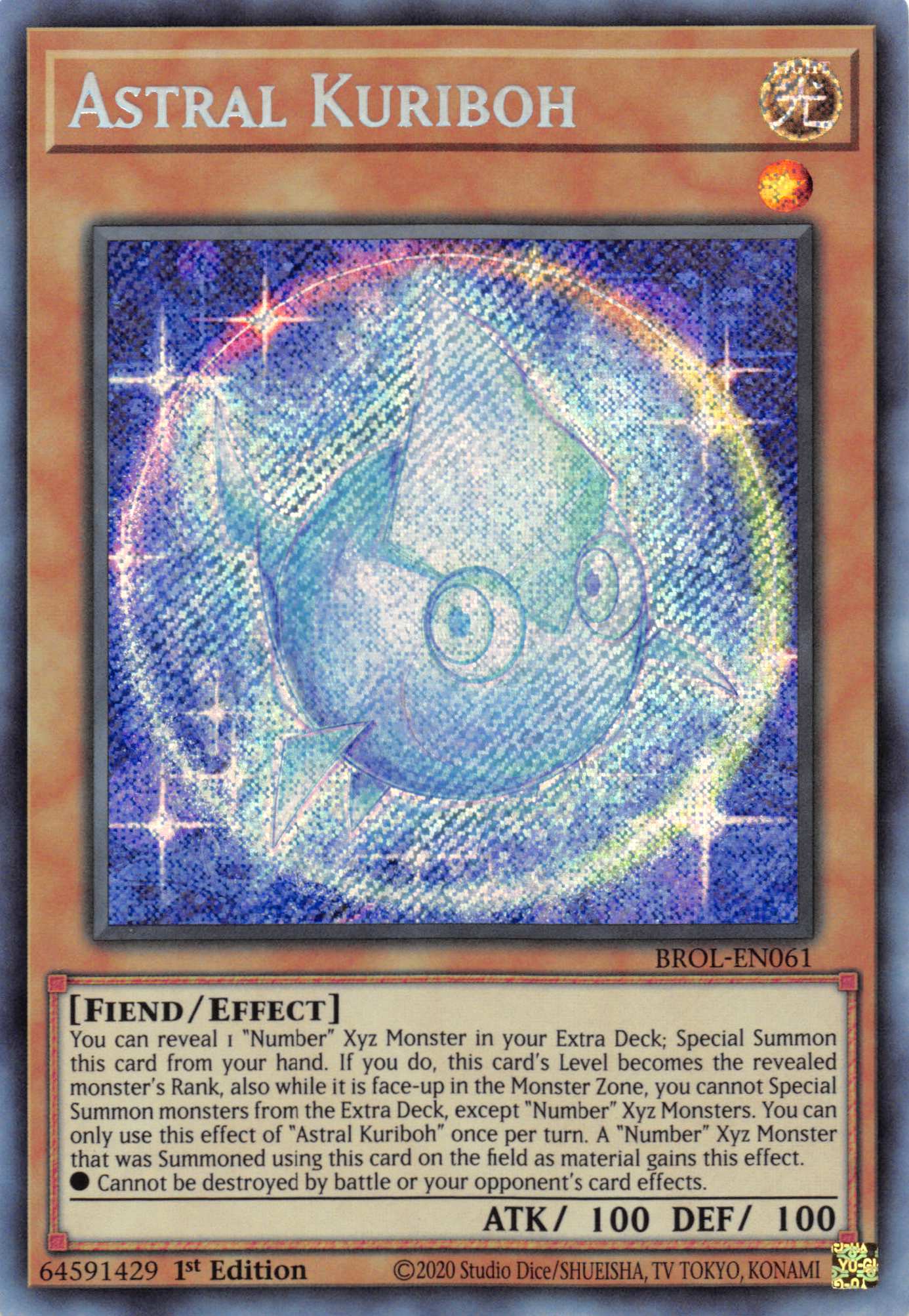 Astral Kuriboh [BROL-EN061] Secret Rare | Mega City Incorporated