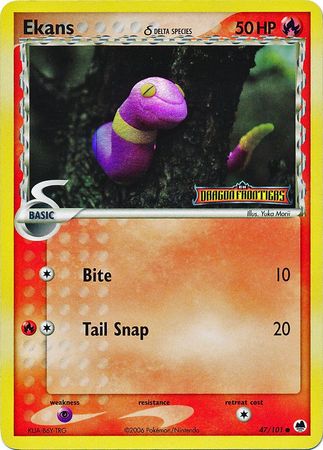 Ekans (47/101) (Delta Species) (Stamped) [EX: Dragon Frontiers] | Mega City Incorporated