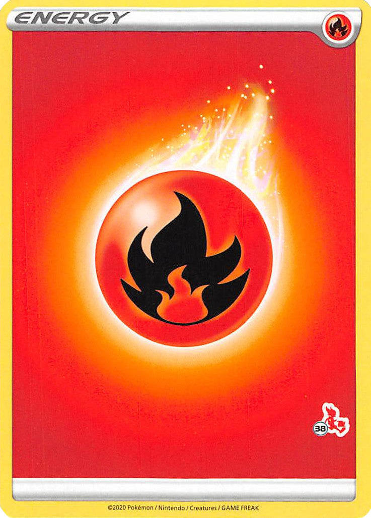 Fire Energy (Cinderace Stamp #38) [Battle Academy 2022] | Mega City Incorporated