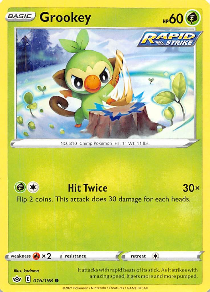 Grookey (016/198) [Sword & Shield: Chilling Reign] | Mega City Incorporated