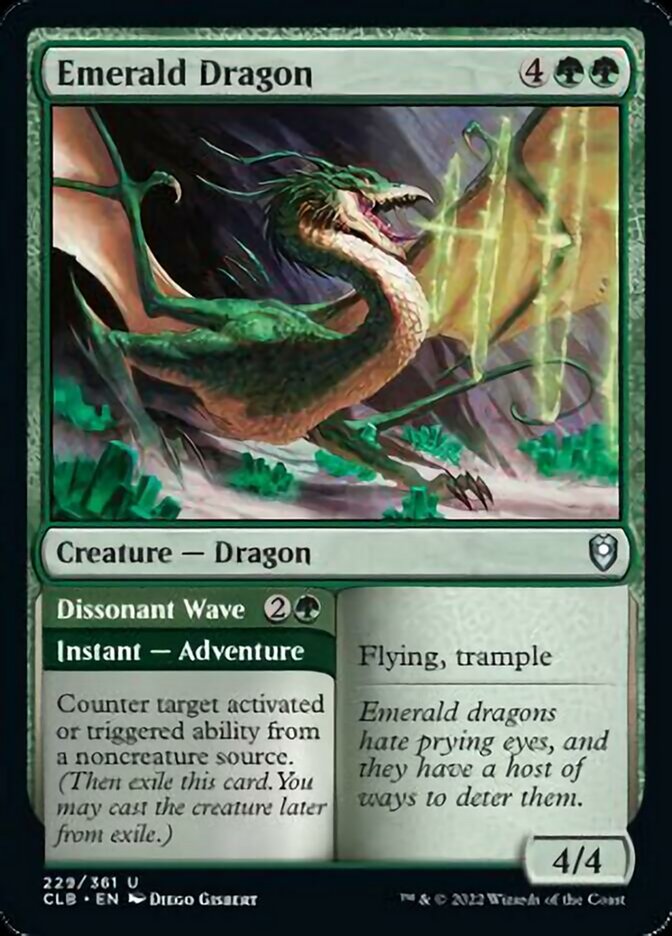 Emerald Dragon // Dissonant Wave [Commander Legends: Battle for Baldur's Gate] | Mega City Incorporated