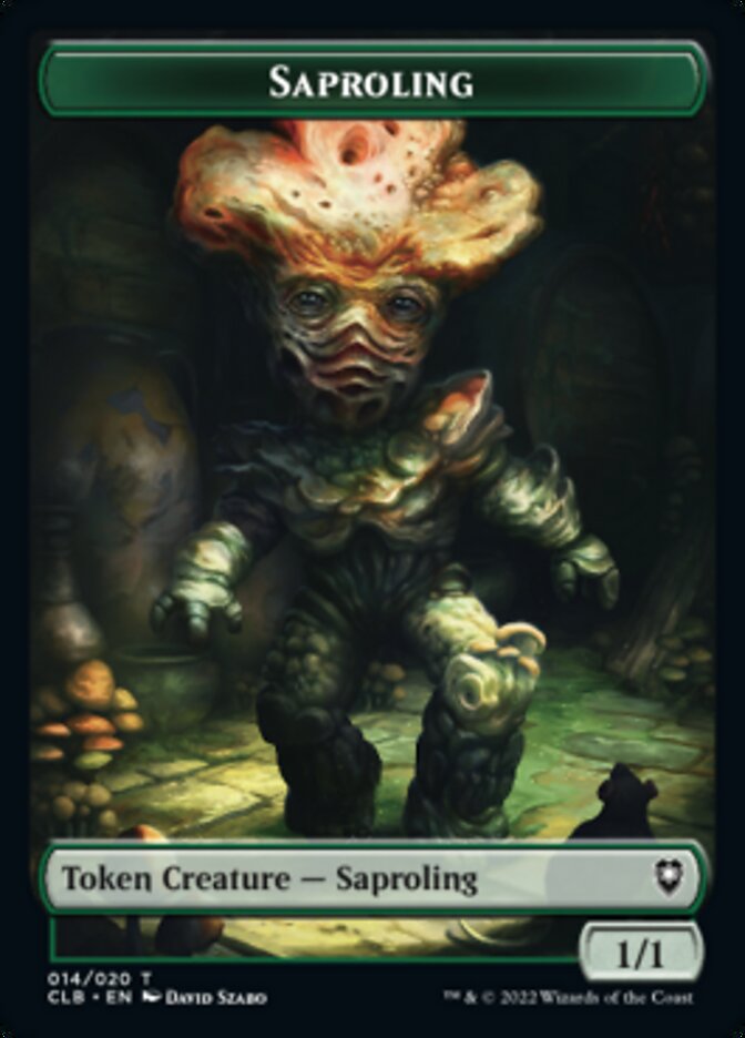 Treasure // Saproling Double-sided Token [Commander Legends: Battle for Baldur's Gate Tokens] | Mega City Incorporated