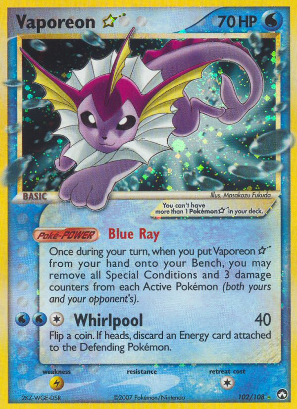 Vaporeon Star (102/108) [EX: Power Keepers] | Mega City Incorporated