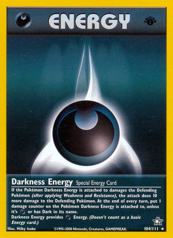 Darkness Energy (104/111) [Neo Genesis 1st Edition] | Mega City Incorporated