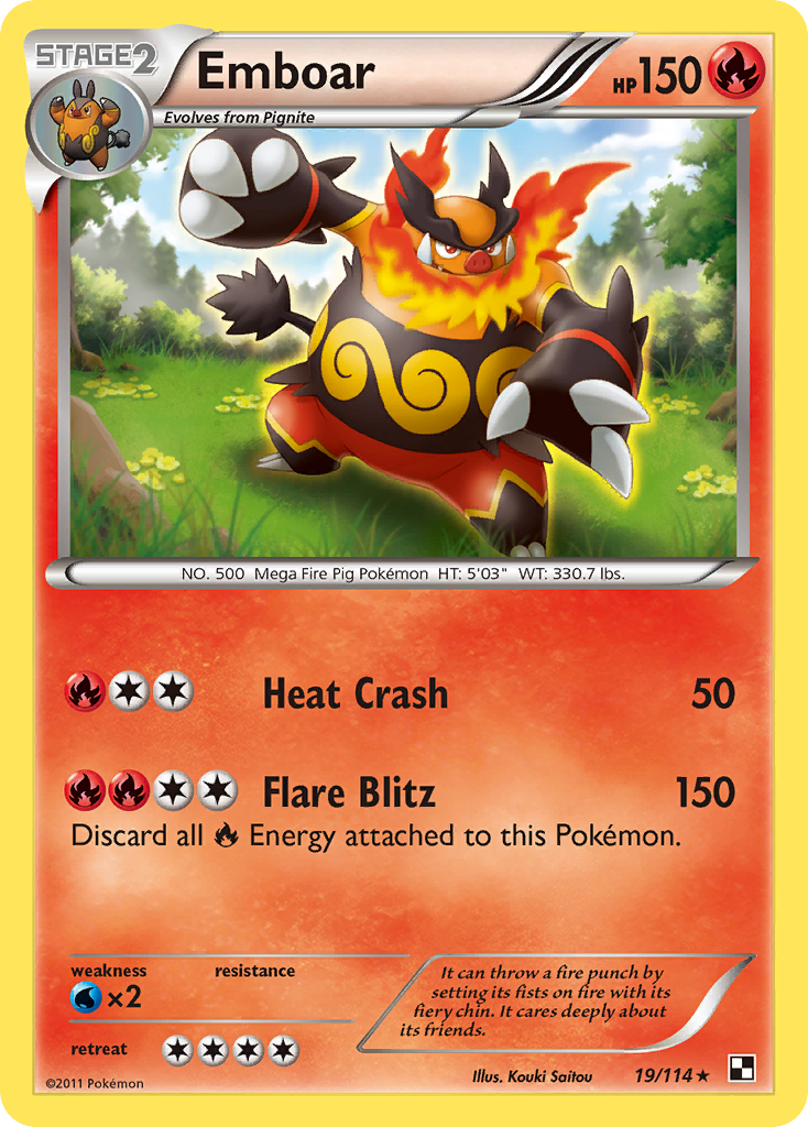 Emboar (19/114) [Black & White: Base Set] | Mega City Incorporated