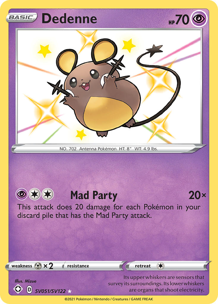 Dedenne (SV051/SV122) [Sword & Shield: Shining Fates] | Mega City Incorporated