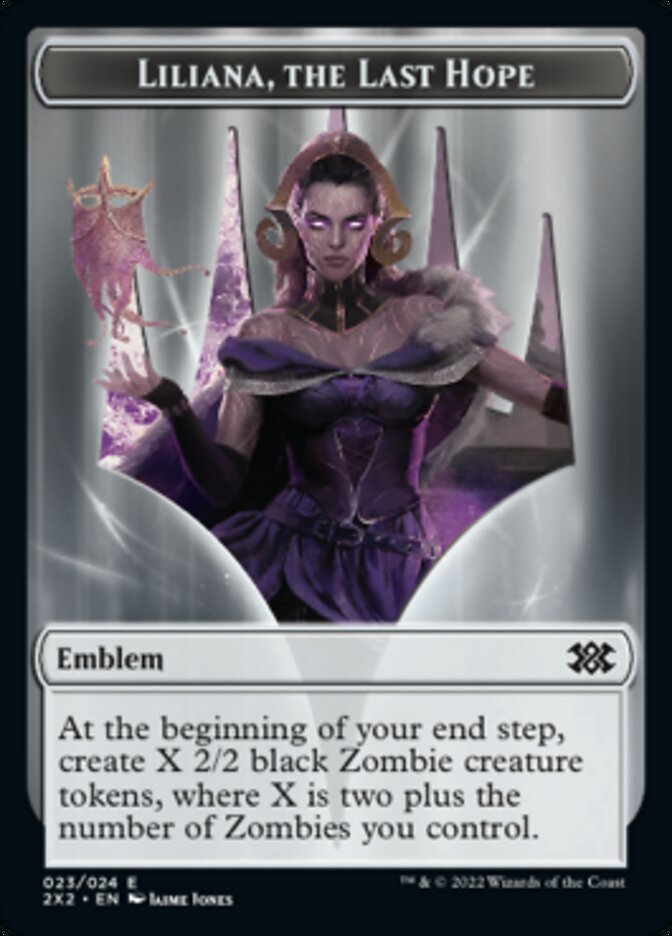 Liliana, the Last Hope Emblem // Spirit Double-sided Token [Double Masters 2022 Tokens] | Mega City Incorporated