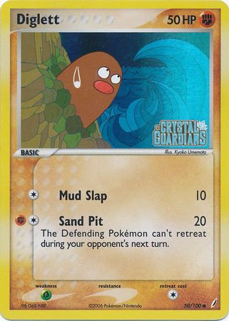 Diglett (50/100) (Stamped) [EX: Crystal Guardians] | Mega City Incorporated