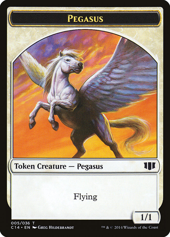 Kor Soldier // Pegasus Double-sided Token [Commander 2014 Tokens] | Mega City Incorporated