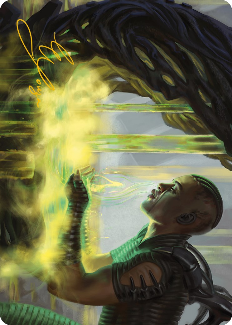 Necrogen Communion Art Card (Gold-Stamped Signature) [Phyrexia: All Will Be One Art Series] | Mega City Incorporated