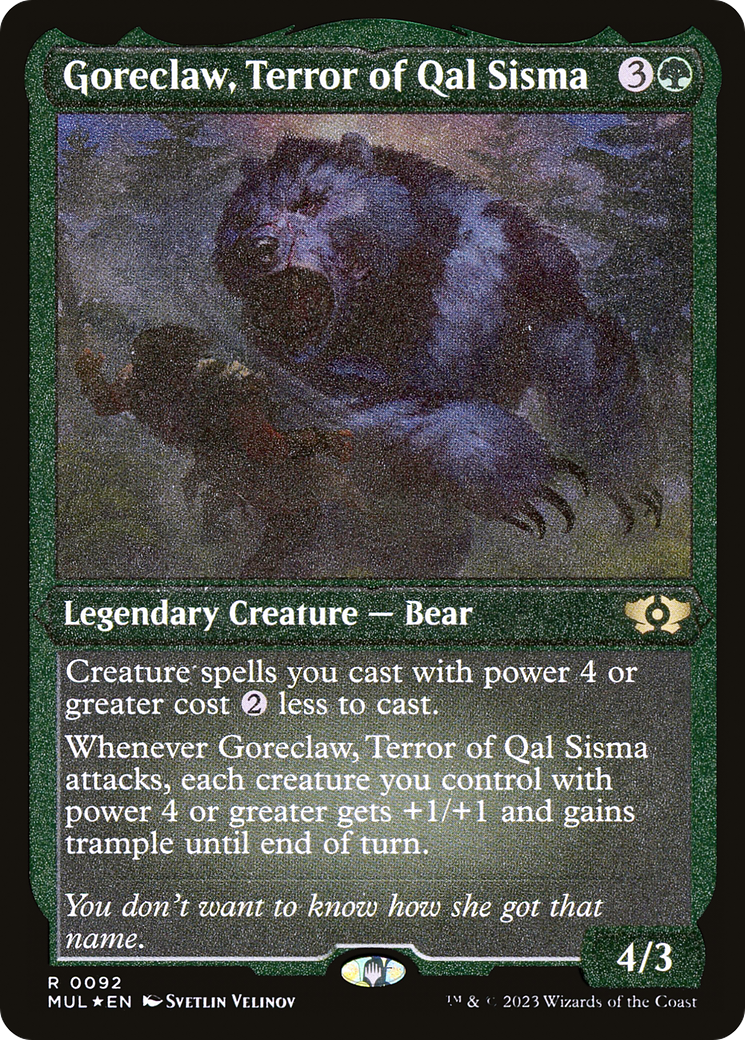 Goreclaw, Terror of Qal Sisma (Foil Etched) [Multiverse Legends] | Mega City Incorporated