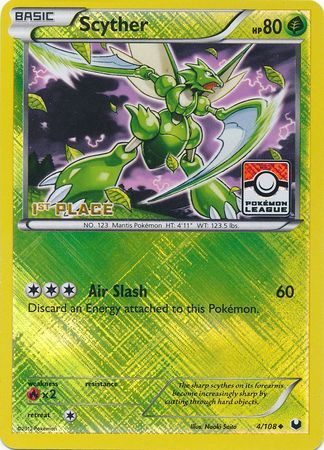 Scyther (4/108) (League Promo 1st Place) [Black & White: Dark Explorers] | Mega City Incorporated