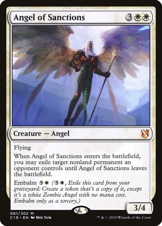 Angel of Sanctions [Commander 2019] | Mega City Incorporated