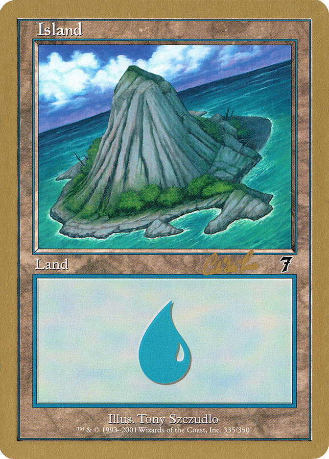 Island (cr335b) (Carlos Romao) [World Championship Decks 2002] | Mega City Incorporated