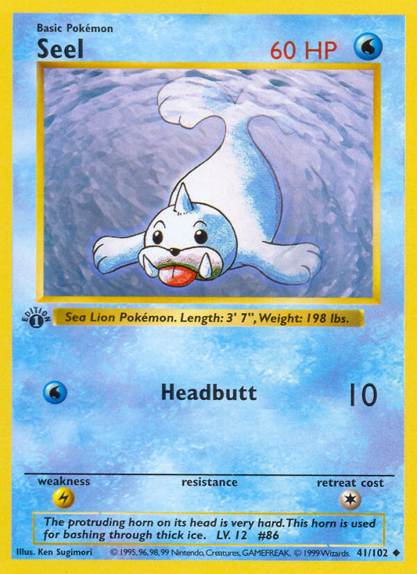 Seel (41/102) (Shadowless) [Base Set 1st Edition] | Mega City Incorporated