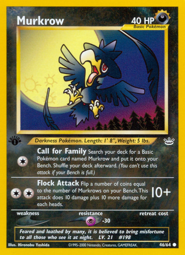 Murkrow (46/64) [Neo Revelation 1st Edition] | Mega City Incorporated