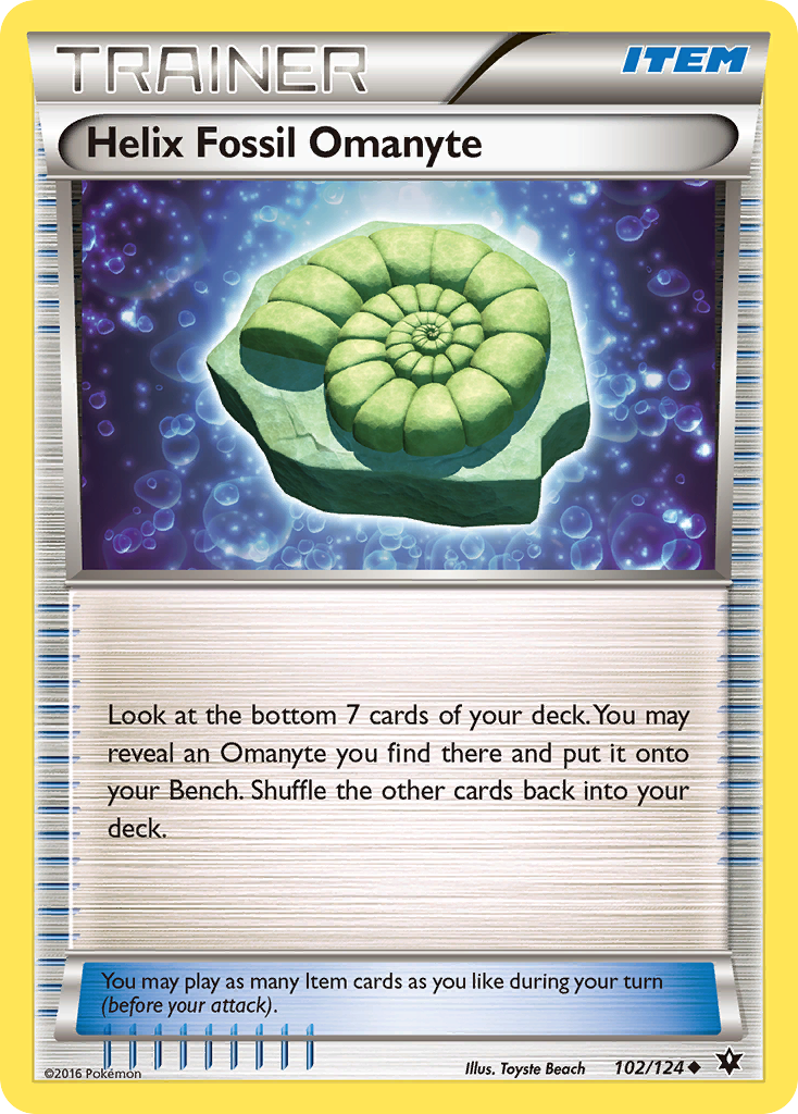 Helix Fossil Omanyte (102/124) [XY: Fates Collide] | Mega City Incorporated