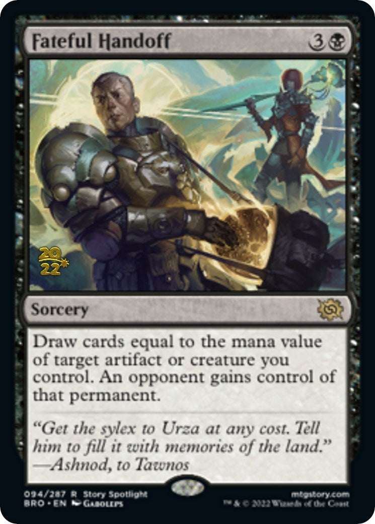 Fateful Handoff [The Brothers' War: Prerelease Promos] | Mega City Incorporated