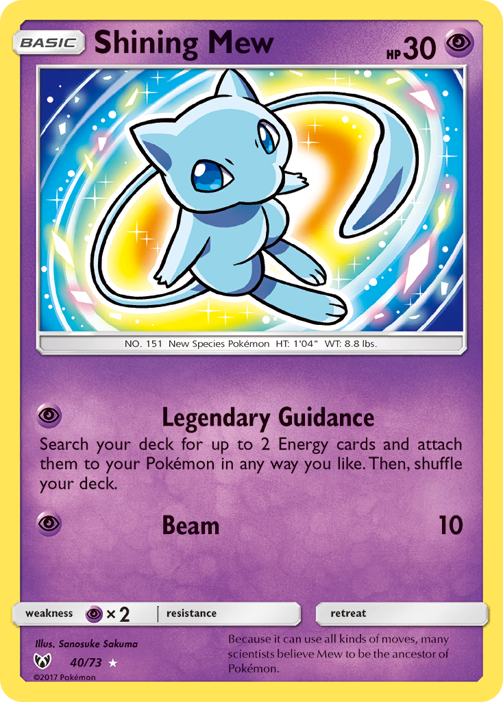 Shining Mew (40/73) [Sun & Moon: Shining Legends] | Mega City Incorporated