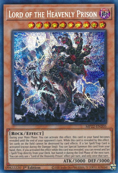 Lord of the Heavenly Prison [MP22-EN205] Prismatic Secret Rare | Mega City Incorporated