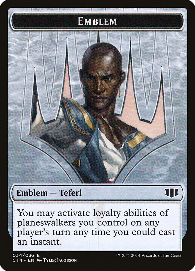 Teferi, Temporal Archmage Emblem // Zombie (011/036) Double-sided Token [Commander 2014 Tokens] | Mega City Incorporated