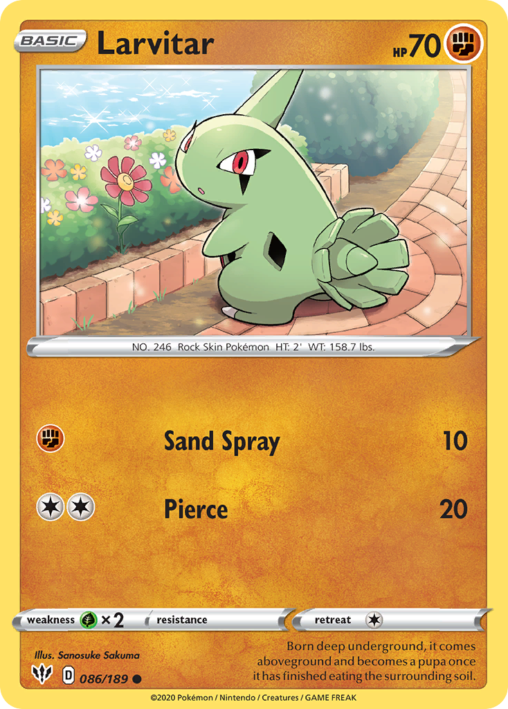 Larvitar (086/189) [Sword & Shield: Darkness Ablaze] | Mega City Incorporated