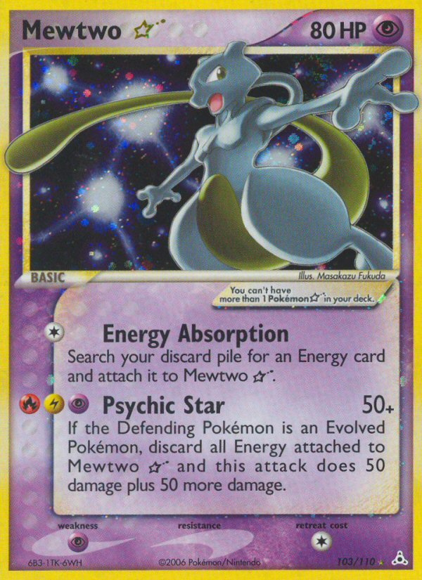 Mewtwo Star (103/110) [EX: Holon Phantoms] | Mega City Incorporated