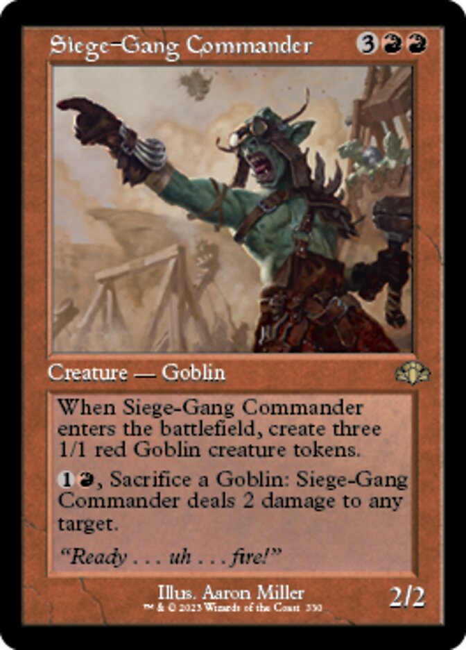 Siege-Gang Commander (Retro) [Dominaria Remastered] | Mega City Incorporated
