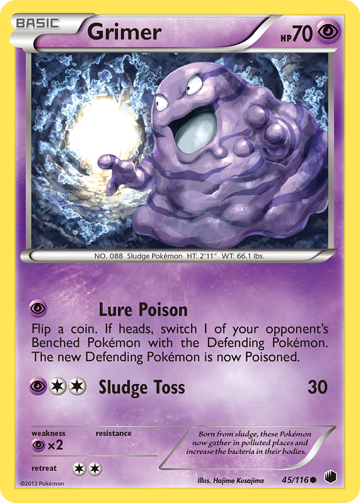 Grimer (45/116) [Black & White: Plasma Freeze] | Mega City Incorporated