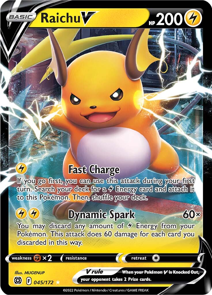 Raichu V (045/172) [Sword & Shield: Brilliant Stars] | Mega City Incorporated