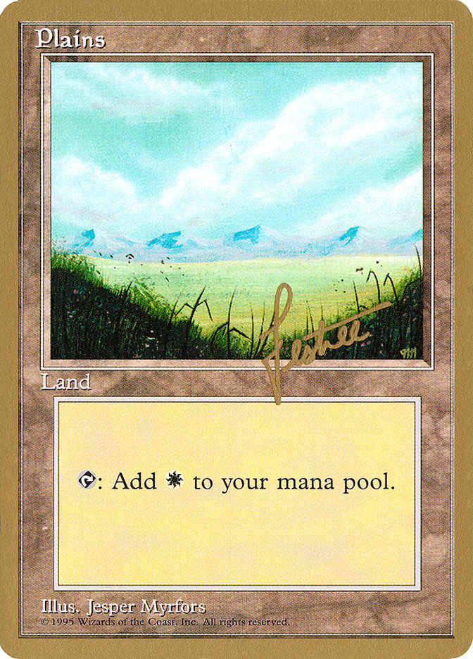 Plains (bl366) (Bertrand Lestree) [Pro Tour Collector Set] | Mega City Incorporated