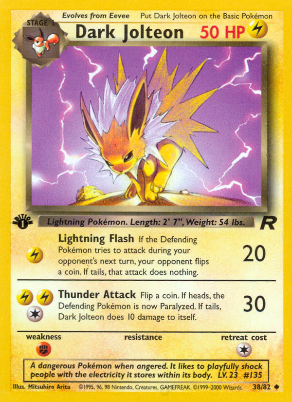 Dark Jolteon (38/82) [Team Rocket 1st Edition] | Mega City Incorporated