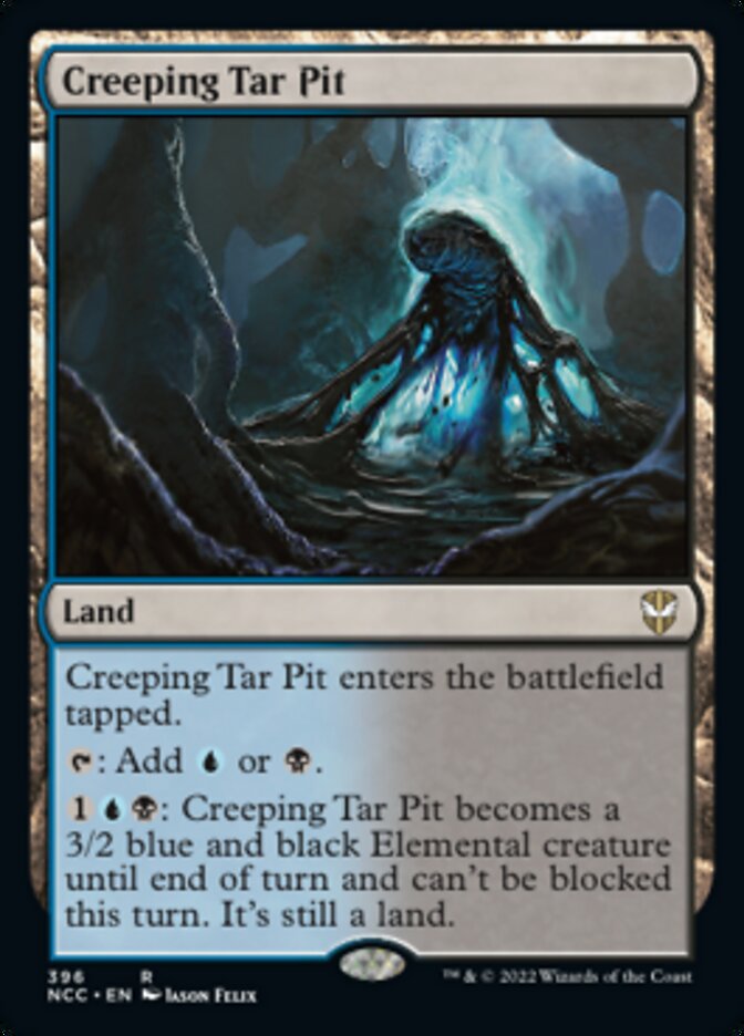 Creeping Tar Pit [Streets of New Capenna Commander] | Mega City Incorporated