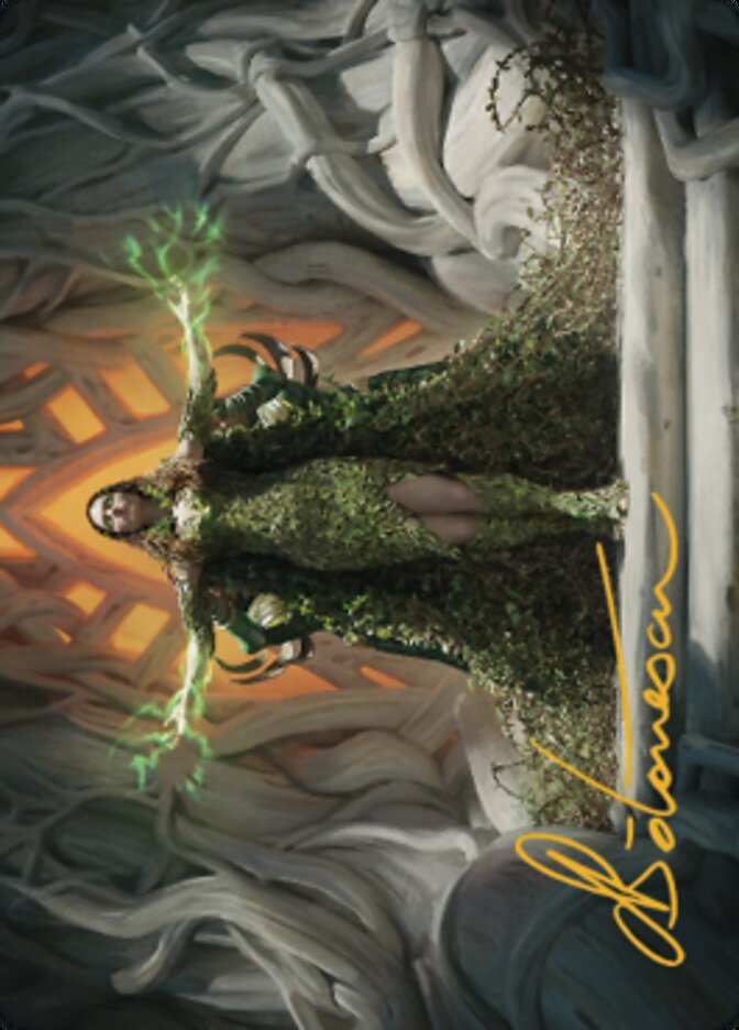 Titania, Voice of Gaea Art Card (Gold-Stamped Signature) [The Brothers' War Art Series] | Mega City Incorporated