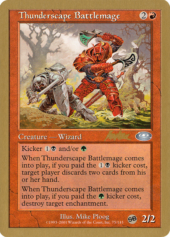 Thunderscape Battlemage (Brian Kibler) (SB) [World Championship Decks 2002] | Mega City Incorporated