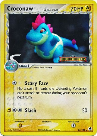 Croconaw (27/101) (Delta Species) (Stamped) [EX: Dragon Frontiers] | Mega City Incorporated
