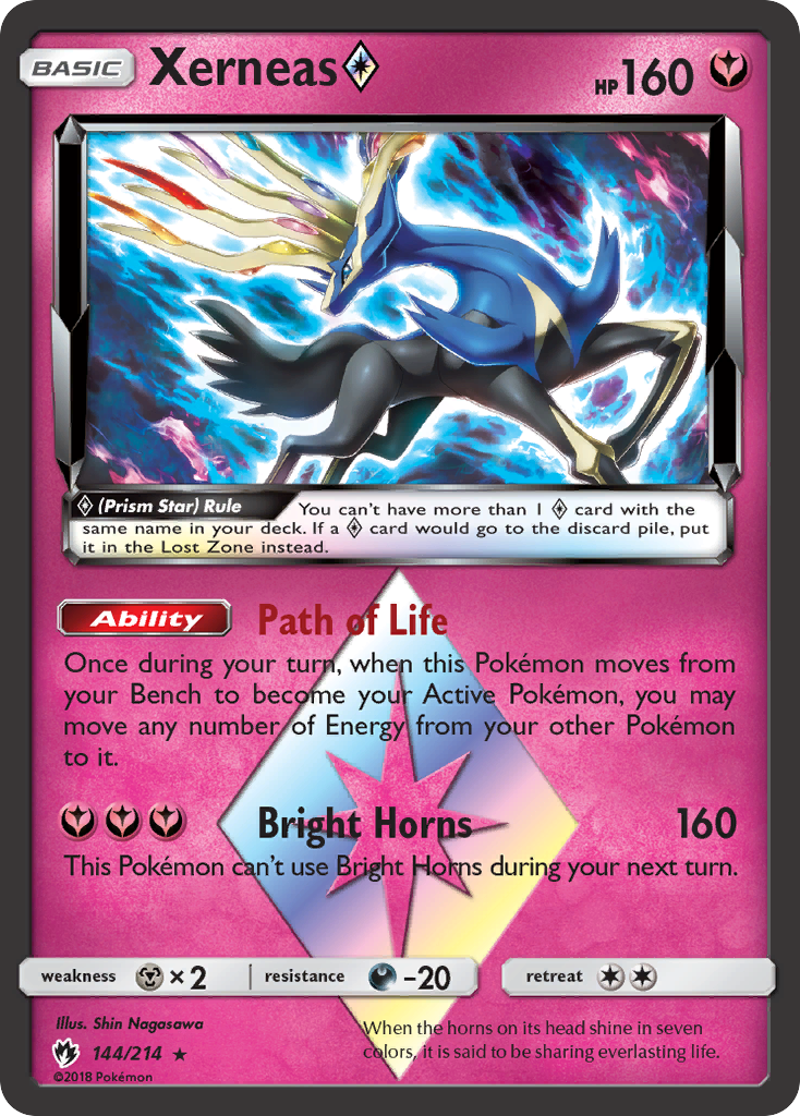 Xerneas (144/214) (Prism Star) [Sun & Moon: Lost Thunder] | Mega City Incorporated