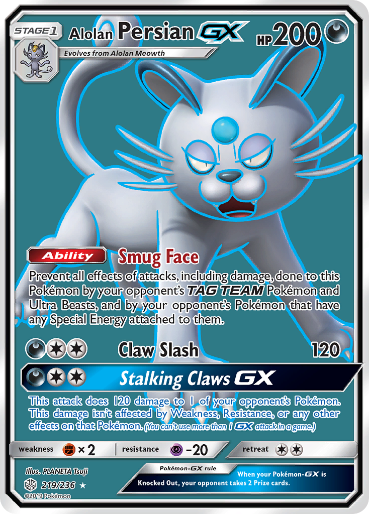 Alolan Persian GX (219/236) [Sun & Moon: Cosmic Eclipse] | Mega City Incorporated