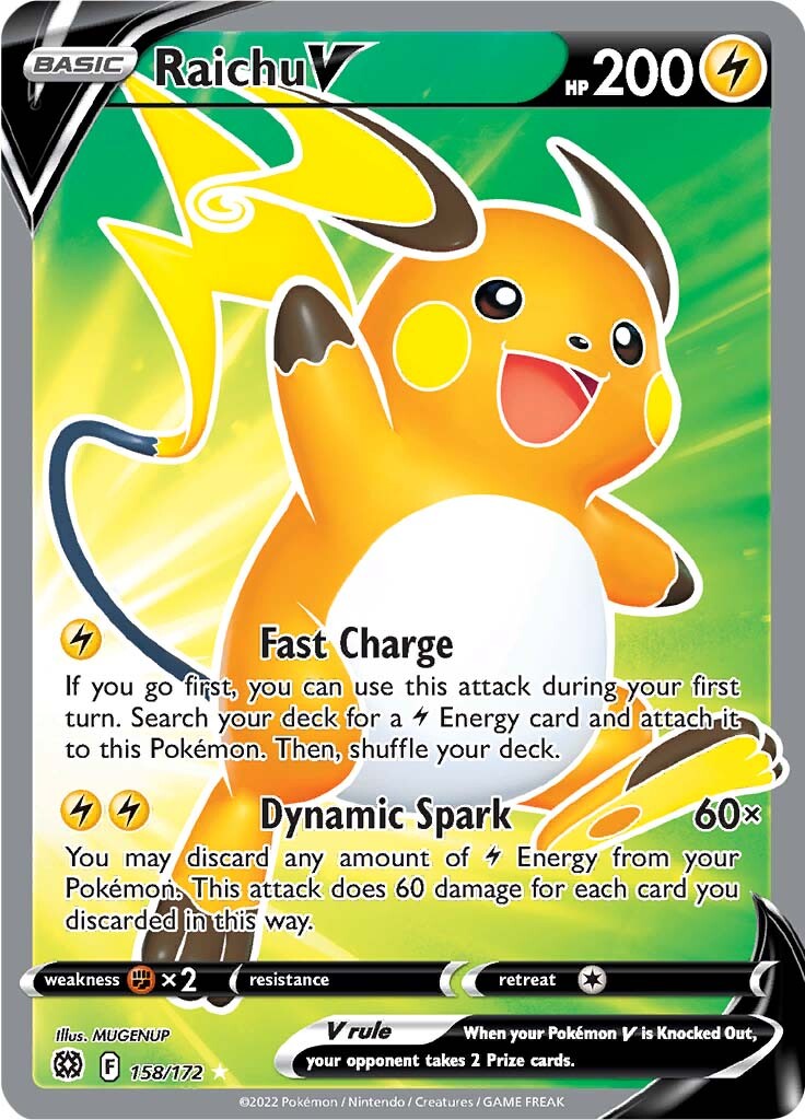 Raichu V (158/172) [Sword & Shield: Brilliant Stars] | Mega City Incorporated